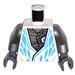 LEGO White Torso with Silver Robot Chest and Medium Azure Diamond (973 / 76382)