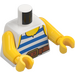 LEGO White Torso with Sleeveless Shirt with Blue Stripes (973 / 76382)