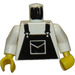 LEGO Vit Town Kropp med Svart Bib Overall (973)