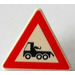 LEGO blanc Triangulaire Sign avec Truck avec clip fendu (30259)