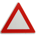 LEGO Weiß Dreieckig Sign mit Warning Triangle mit geteiltem Clip (30259)