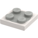 LEGO Wit Turntable 2 x 2 Plaat met Light Grijs Top