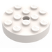 LEGO Wit Turntable 4 x 4 Top (Niet-vergrendelend) (3404)