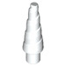 LEGO White Unicorn Horn with Spiral (34078 / 89522)