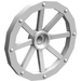 LEGO White Wagon Wheel Ø33.8 with 8 Spokes with Notched Hole (4489)