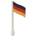 LEGO White Wavy Flag on Ridged Flagpole with Germany (777)