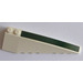 LEGO White Wedge 10 x 3 x 1 Double Rounded Right with Dark Green Line Sticker (50956)