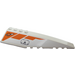 LEGO Blanc Pièce de monnaie 12 x 3 x 1 Double Arrondi Droite avec Espacer logo, Hatch, et Orange Details Autocollant (42060)