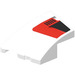LEGO White Wedge 2 x 3 Left with Air Vent on Red Background Sticker (80177)