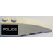 LEGO White Wedge 2 x 6 Double Right with black square and letters &#039;police&#039; on Sticker (41747)