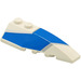 LEGO White Wedge 2 x 6 Double Right with Blue &amp; Silver Wraparound (41747)