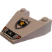 LEGO blanc Coin 4 x 4 avec Police Badge logo et Headlights sans encoches pour tenons (4858)