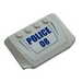 LEGO Wit Wig 4 x 6 Gebogen met Blauw &#039;Politie&#039; en &#039;08&#039; Sticker