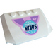 LEGO White Wedge 4 x 6 Curved with &#039;Heartlake News&#039; Logo Sticker (52031)