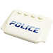 LEGO White Wedge 4 x 6 Curved with &#039;POLICE&#039; Sticker (52031)