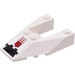 LEGO White Wedge 6 x 4 Cutout with Dark Red Arrow Sticker with Stud Notches (6153)