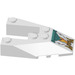 LEGO White Wedge 6 x 4 Cutout with Turquoise and Gold Panels Sticker with Stud Notches (6153)