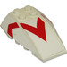 LEGO White Wedge 6 x 4 Triple Curved with Red &quot;V&quot; Sticker (43712)