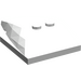 LEGO White Wedge 6 x 4 x 1.3 with 4 x 4 Base (93591)