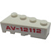 LEGO blanc Coin Brique 2 x 4 Droite avec &#039;AV-12112&#039; Autocollant (41767)