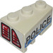 LEGO White Wedge Brick 3 x 2 Right with Taillights and &#039;POLICE&#039; Sticker (6564)