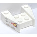 LEGO White Wedge Brick 3 x 4 with Flames Sticker with Stud Notches (50373)
