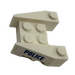 LEGO blanc Coin Brique 3 x 4 avec &#039;Police&#039; (Both Sides) Autocollant avec des encoches pour tenons (50373)