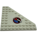 LEGO White Wedge Plate 10 x 10 without Corner without Studs in Center with Space Logo (left) Sticker (92584)