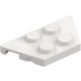 LEGO White Wedge Plate 2 x 4 (51739)