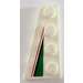 LEGO White Wedge Plate 2 x 4 Wing Left with Red, Black and Green Pattern Sticker (41770)