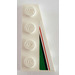LEGO White Wedge Plate 2 x 4 Wing Right with Red, Black and Green Pattern Sticker (41769)