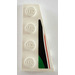 LEGO White Wedge Plate 2 x 4 Wing Right with Red, Black and Green Pattern Sticker (41769)