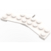 LEGO White Wedge Plate 4 x 8 Tail (3474)