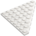 LEGO White Wedge Plate 8 x 8 Corner (30504)