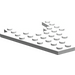 LEGO blanc Coin assiette 8 x 8 avec 3 x 4 Coupé (6104)