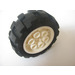 LEGO Weiß Rad 20 x 30 Ballon Medium mit Reifen 49.6 x 20 (Ballon 20 x 30)