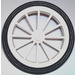 LEGO Blanco Wheel 8 x 35 with 12 Spokes with Black Large Tire Solid