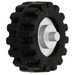 LEGO Bílá Wheel Centre with Stub Axles with Tire with Offset Tread with Band Around Center of Tread