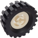 LEGO White Wheel Hub 8 x 17.5 with Axlehole with Tire 30 x 10.5 with Ridges Inside