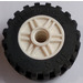 LEGO White Wheel Rim Ø18 x 14 with Pin Hole with Tire Ø 30.4 x 14 with Offset Tread Pattern and Band around Center