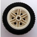 LEGO Biały Wheel Rim Ø30 x 20 with No Pinholes, with Reinforced Rim with Tire, Low Profile, Wide Ø43.2 X 22 ZR