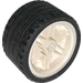 LEGO White Wheel Rim Ø30 x 20 with No Pinholes, with Reinforced Rim with Tire Low Wide Ø37 X 22