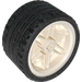 LEGO White Wheel Rim Ø30 x 20 with No Pinholes, with Reinforced Rim with Tire Low Wide Ø37 X 22
