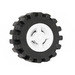 LEGO White Wheel Rim Ø8 x 6.4 with Side Notch with Tire with Offset Tread with Band Around Center of Tread
