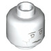 LEGO White White Stone Statue Minifigure Head (Recessed Solid Stud) (3626 / 34148)