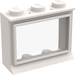 LEGO Blanco Ventana 1 x 3 x 2 Classic con Sólido Espigas con Vidrio