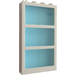 LEGO White Window 1 x 4 x 6 Frame with Transparent Light Blue Glass