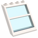 LEGO White Window 4 x 4 x 3 Roof with Centre Bar and Transparent Light Blue Glass (6159 / 75257)