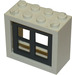 LEGO White Window Frame 2 x 4 x 3 with Dark Stone Gray Window (73148)