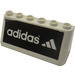 LEGO Wit Voorruit 2 x 6 x 2 met Adidas logo Sticker (4176)